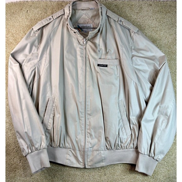 Members Only Jacket Mens XL Light Tan Beige Original Bomber Racer Retro 80s/90s - Picture 1 of 7